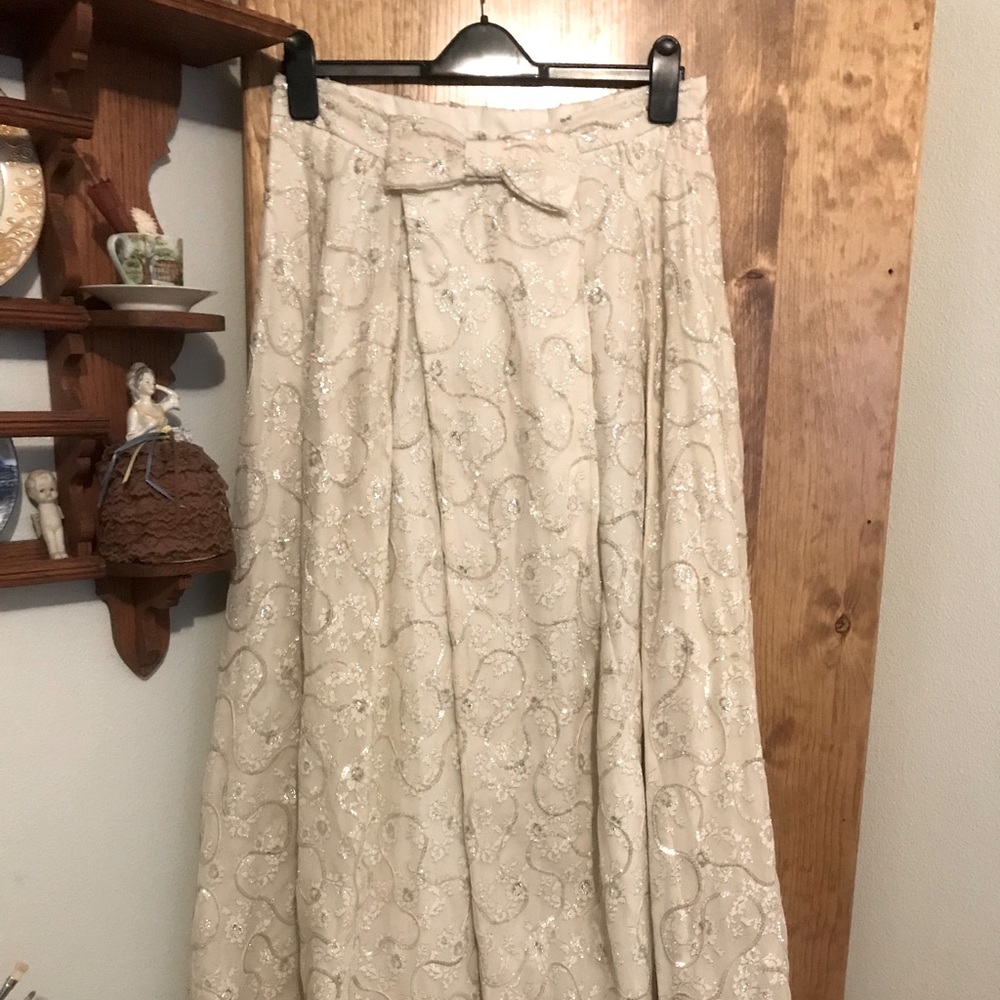 Beautiful vintage full length lace and bead skirt